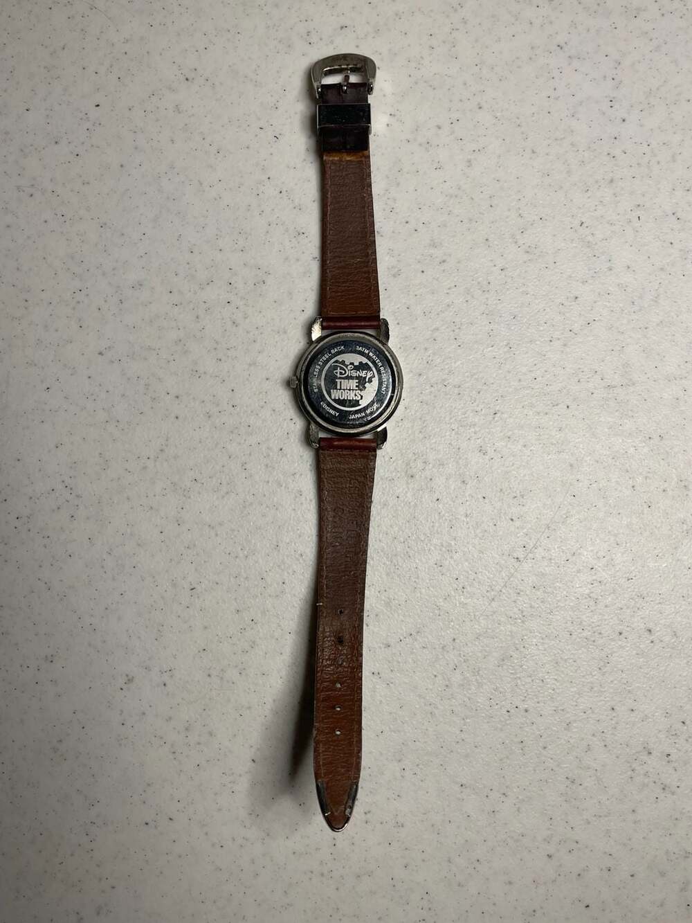 Vintage Disney Time Works Cowboy Mickey Mouse Western Watch w Leather Strap - Picture 7 of 7